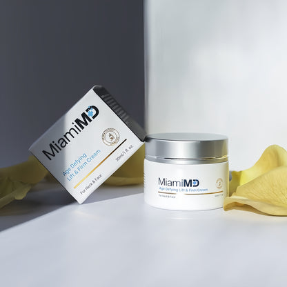 MiamiMD Age-Defying Lifting & Firming Face Cream for Women - Lift & Firm for Anti Aging, Wrinkle Reducer & Hydrating Moisturizer for Smooth, Radiant Skin, Tightening Cream for Face & Neck – 1.7oz
